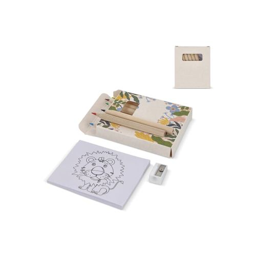 Set de coloriage de 8 pièces dans une boîte en brique de lait recyclé, Toppoint, SquareNuts - Mataro Advice srl