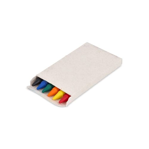 6 crayons gras de couleur dans une boîte en brique de lait recyclé - 2