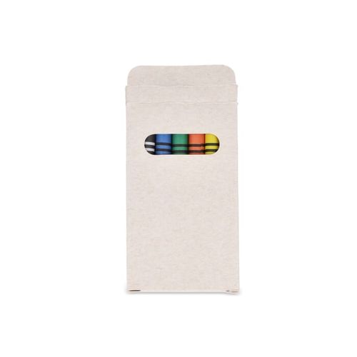 6 crayons gras de couleur dans une boîte en brique de lait recyclé - 3