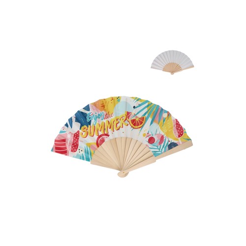 Éventail à main bois & R-PET - 1