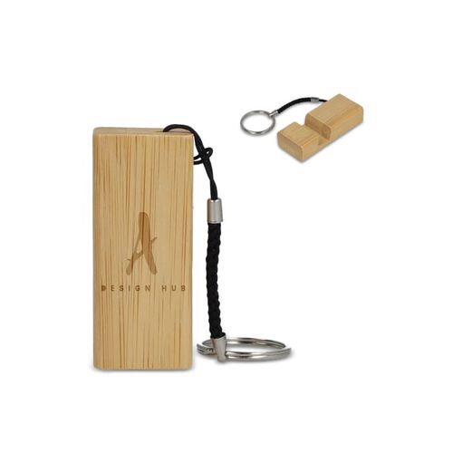Porte-clés en bambou pour téléphone portable - 1