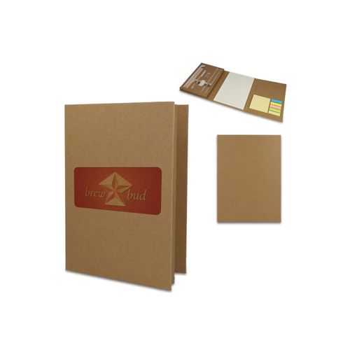 Set de papeterie en papier recyclé à trois volets