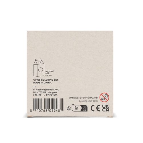 12 crayons de couleur dans une boîte en brique de lait recyclé - 5