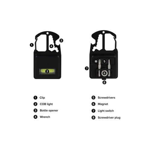 Multi-outils compacts en R-ABS et métal 7 fonctions - 7