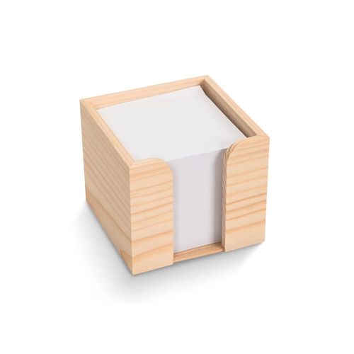 Bloc de papier 10x10x8.5cm dans une boîte cubique en bois - 3