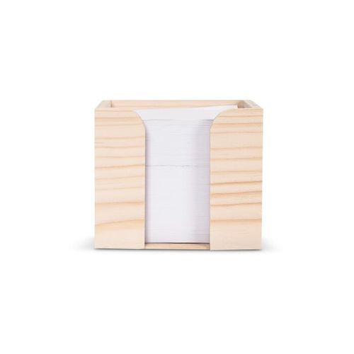 Bloc de papier 10x10x8.5cm dans une boîte cubique en bois - 4
