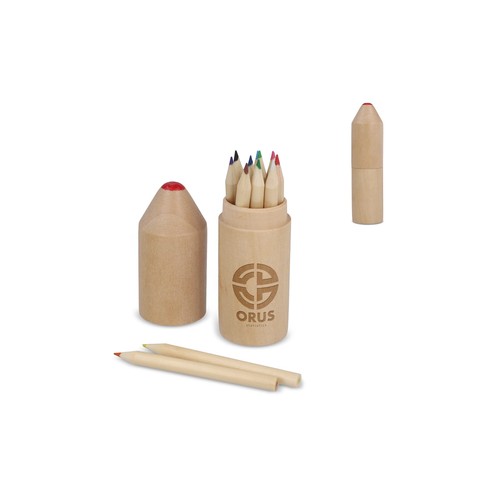 Coffret de crayons de couleur en bois de qualité supérieure personnalisé