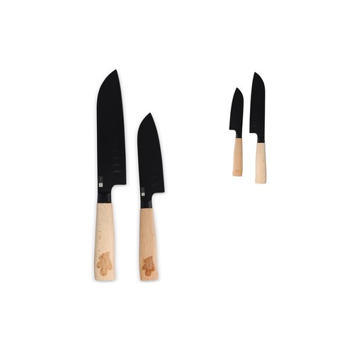 InSideOut Set de couteaux Santoku 2pc Ravn personnalisé