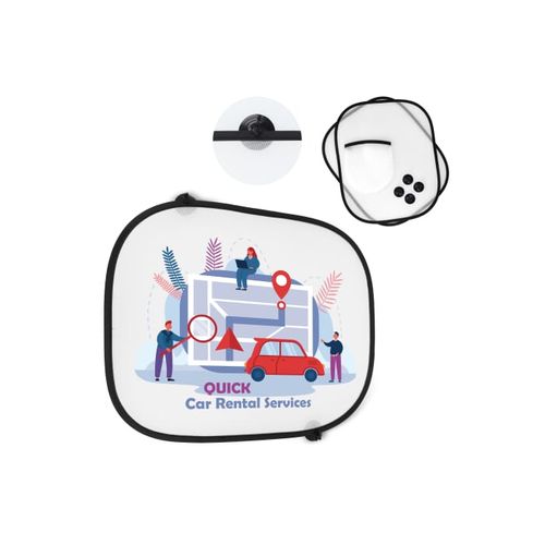 Pare-soleil pour fenêtre de voiture, set de 2 avec pochette sublimation