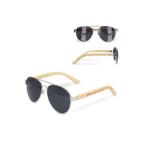 Lunettes de soleil aviateur avec branches en bambou, Toppoint, SEVENTY FIVE, Été, seventy5, seventyfive, objetpub, objetmedia, marquage, personnalisable, objet publicitaire personnalisé, objet publicitaire personnalisable, textile publicitaire personnalisé, textile publicitaire personnalisable, PLV, Signalétique, goodies