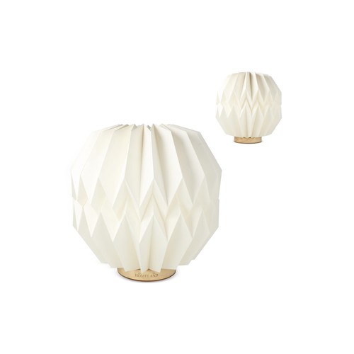Lampe LED en papier pliable Coollux Luna 25cm, inspirée de l'Origami - 1
