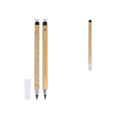 Crayon et règle en bambou durables