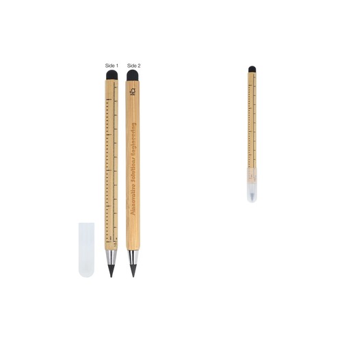 LÁPIZ Y REGLA DE LARGA DURACIÓN SOSTENIBLE BAMBÚ