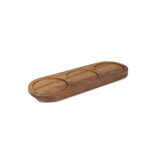 InSideOut Support en bois avec 3 bols ronds en céramique - 4