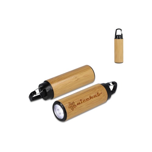 Torche en bambou avec clip personnalisé