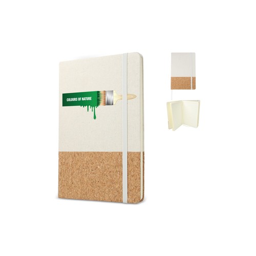 Cahier coton & liège A5 personnalisé