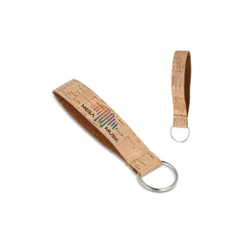 MUÑEQUERA DE CORCHO CON LLAVERO