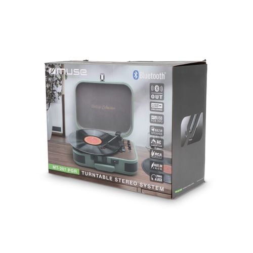 MT-207|Tourne disque Vintage  avec sortie BT - 4