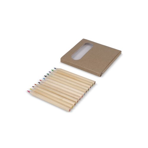 12 crayons de couleur dans une boîte kraft - 2