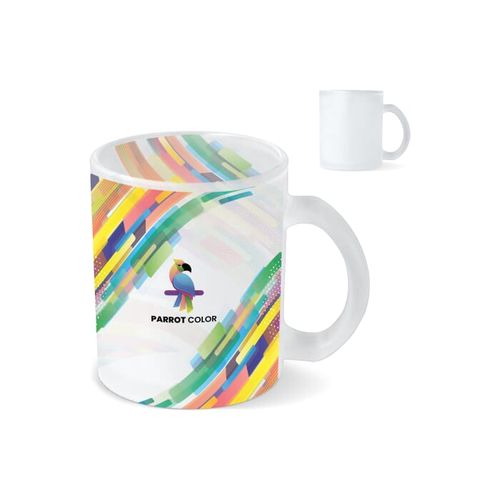 Tazza di vetro effetto ghiaccio subli Mallorca 335ml