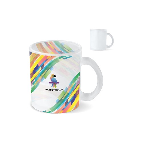 Mug en verre dépoli subli Mallorca 335ml personnalisé