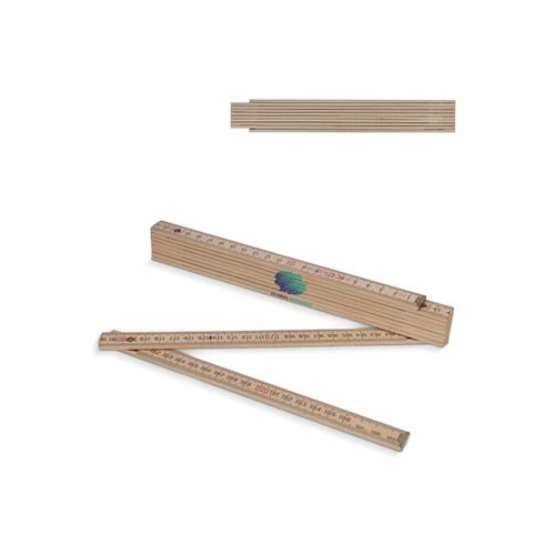 Règle pliante en bois 2m premium, naturel