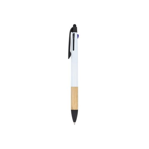Stylo 3 couleurs avec grip en bambou - 5