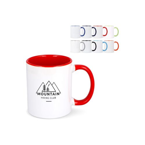 Mug subli Oslo coloré à l'intérieur & anse 300ml - 1