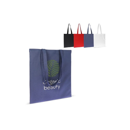 Sac en coton bio couleur long 140g/m² 38x42 cm personnalisé