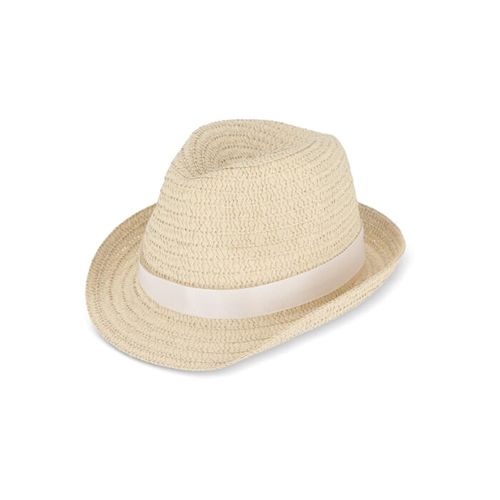 Chapeau de paille végétal avec bande colorée - 2