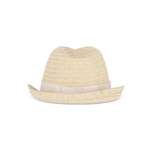 Chapeau de paille végétal avec bande colorée - 4