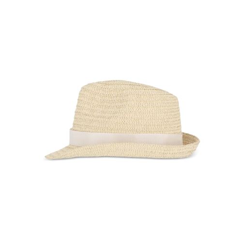 Chapeau de paille végétal avec bande colorée - 4