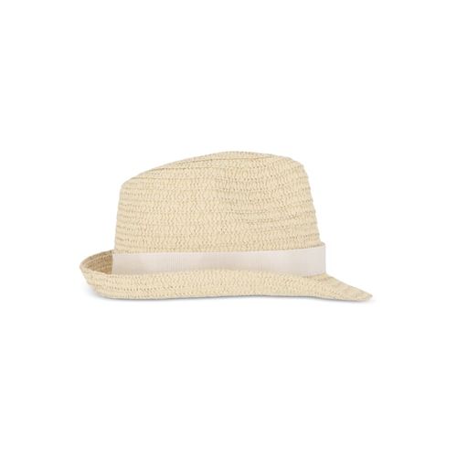 Chapeau de paille végétal avec bande colorée - 5