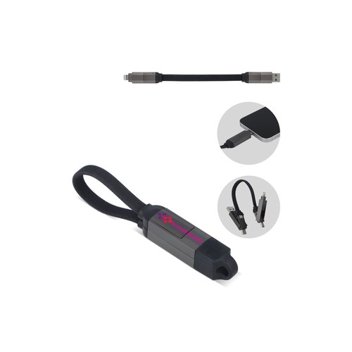 CABLE MULTIFUNCIÓN 4 EN 1 OTG TAMAÑO LLAVERO 60 W