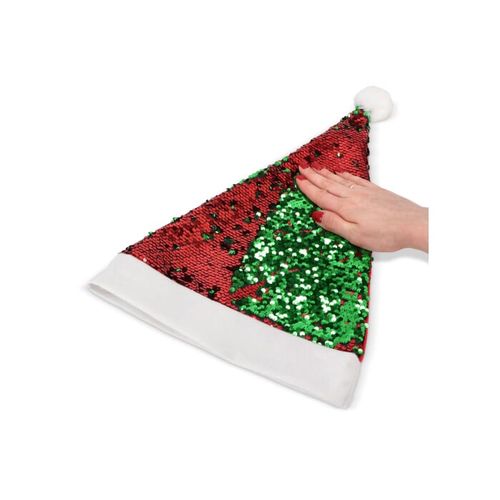 Bonnet de Noël à paillettes bicolores - 6