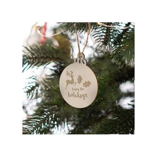 Ornement de Noël en bois en forme de boule - 5