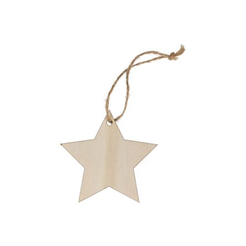 Ornement de Noël en bois en forme d'étoile - 2