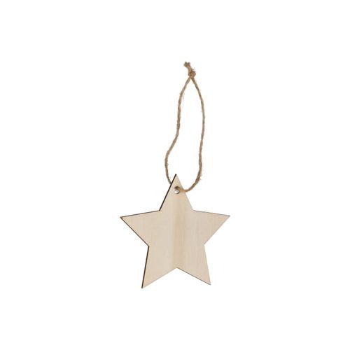 Ornement de Noël en bois en forme d'étoile - 4