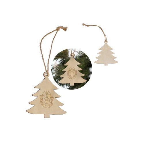 Ornement de Noël en bois en forme de sapin