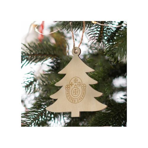 Ornement de Noël en bois en forme de sapin - 4