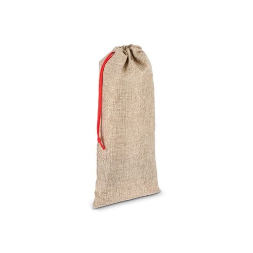 Pochette à vin en jute 14 x 34 cm - 2