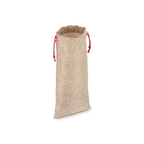 Pochette à vin en jute 14 x 34 cm - 6