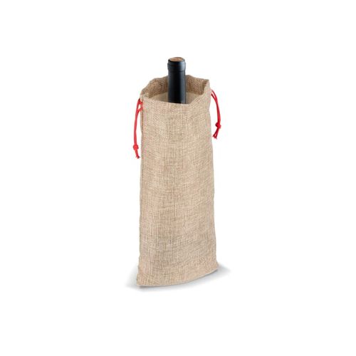Pochette à vin en jute 14 x 34 cm - 5