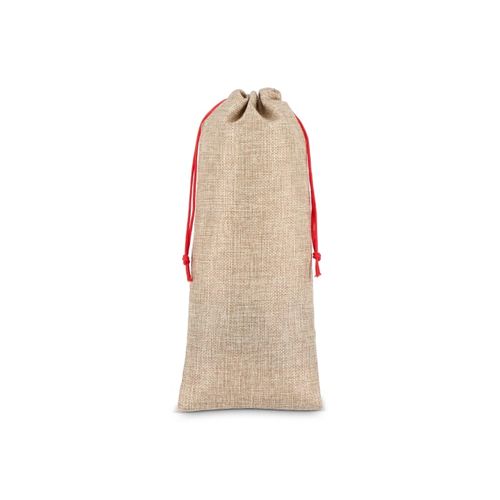 Pochette à vin en jute 14 x 34 cm - 4