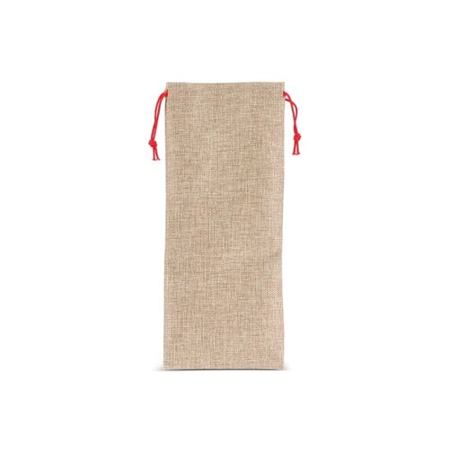 Pochette à vin en jute 14 x 34 cm - 6