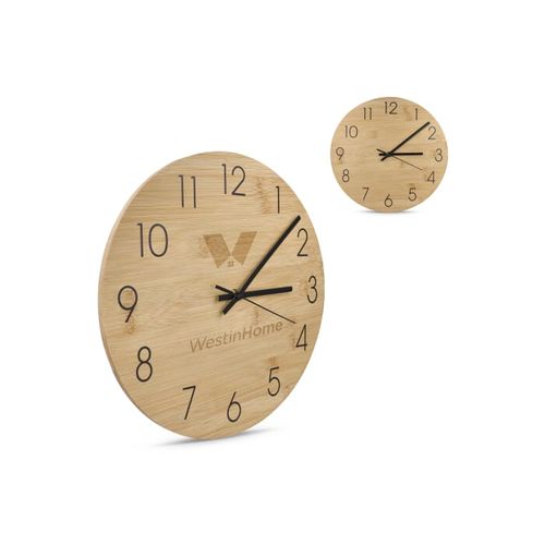 Horloge murale en bambou