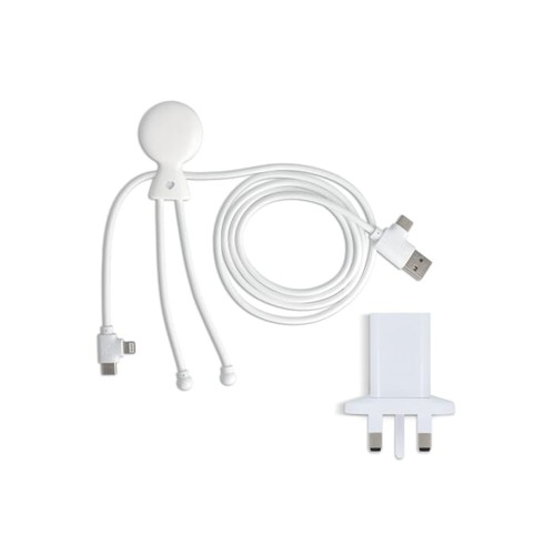 2090 - Xoopar Mr Bio Cavo di ricarica lungo + adattatore per spina UK