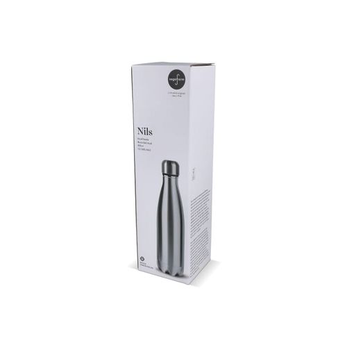 Sagaform Bouteille en acier Nils Chrome 500 ml - 5
