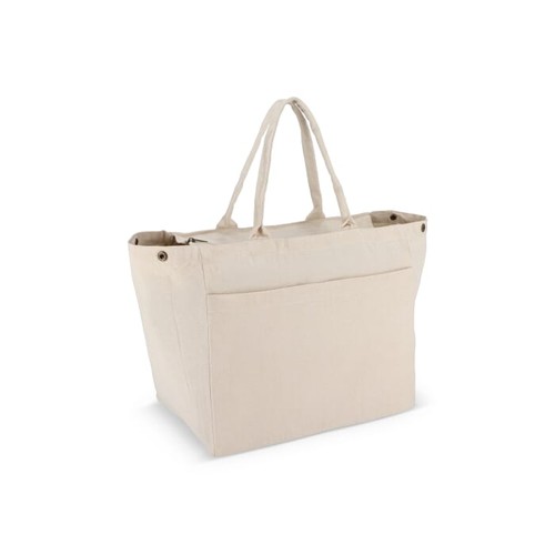 Sac fourre-tout en coton avec fermeture éclair OEKO-TEX® 39 x 24 x 34cm 320g/m². - 2