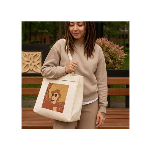 Sac fourre-tout en coton avec fermeture éclair OEKO-TEX® 39 x 24 x 34cm 320g/m². - 6